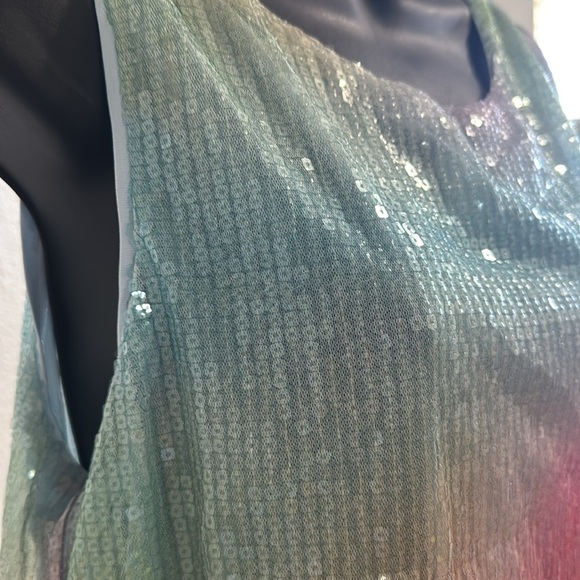 Rachel Zoe Sequin Sleeveless Multicolor Top Size L - Picture 3 of 6